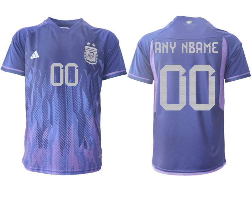 Men 2022 World Cup National Team Argentina away aaa version purple customized Soccer Jerseys